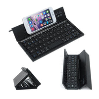 HKM-155411 Ultra-Thin Mini Folding Bluetooth Keyboard for Tablets and Smartphones - Waterproof, Multi-Function Design