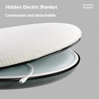 HKM-1555261 Electric Heated Wooden Dog and Cat Bed with Flannel Blanket for Pets Up to 10kg
