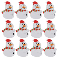HKM-155859 Snowman Lollipop Decorative Paper Cards - 50 Count for DIY Festive Packaging