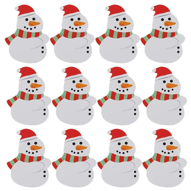HKM-155859 Snowman Lollipop Decorative Paper Cards - 50 Count for DIY Festive Packaging