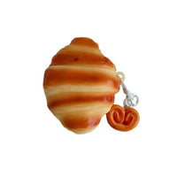 HKM-155923 Creative Funny Egg Tart Earphone Case Compatible with iPhone AirPods 1/2, Pro/3 Generation - Silicone Flip Design