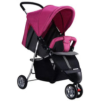 HKM-155923 Lightweight 3 in 1 Travel System Steel Frame Stroller for Infants and Toddlers, 0-3 Years, Compact Folding Design