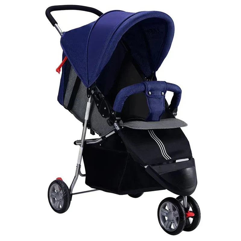 HKM-155923 Lightweight 3 in 1 Travel System Steel Frame Stroller for Infants and Toddlers, 0-3 Years, Compact Folding Design