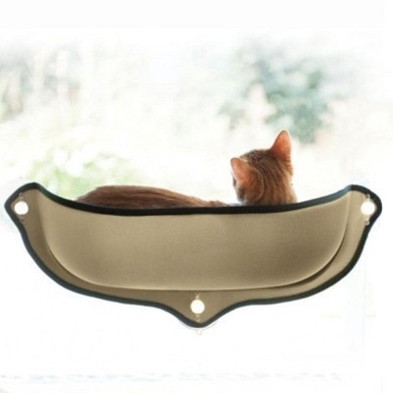 HKM-1560637 Window Hammock Suction Cup Cat Bed - Durable EVA, Waterproof, Supports Up to 26 lbs, 68.6 x 28 cm