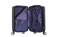 HKM-156115 Durable ABS+PC Luggage Set with Spinner Wheels and Handbag - 3-Piece Trolley Bag Collection