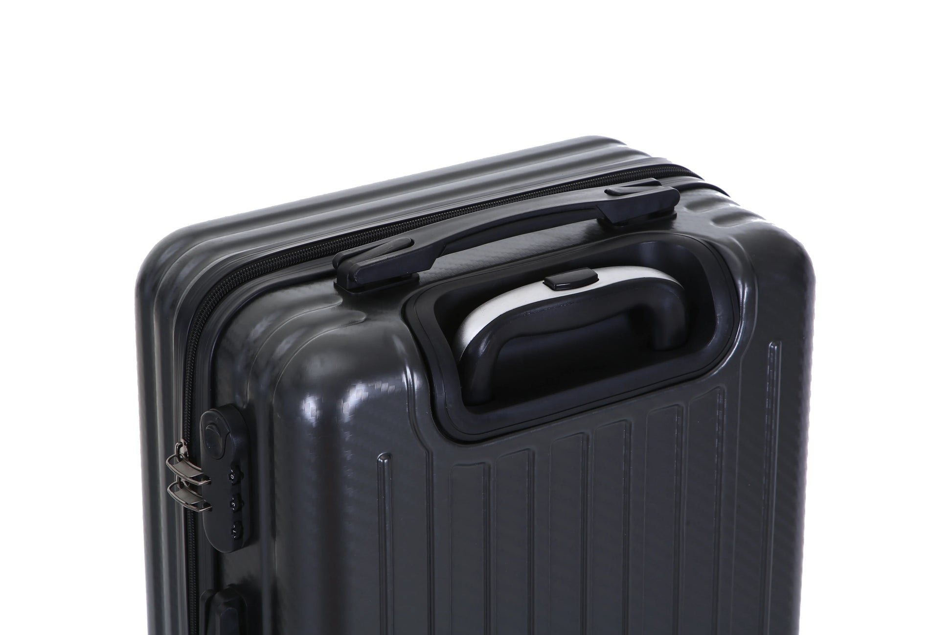 HKM-156115 Durable ABS+PC Luggage Set with Spinner Wheels and Handbag - 3-Piece Trolley Bag Collection