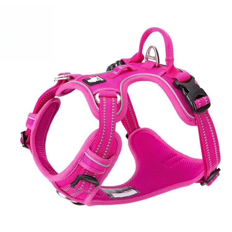 HKM-1561661 Durable Nylon Chest Strap with Traction Rope for Dogs in Multiple Colors