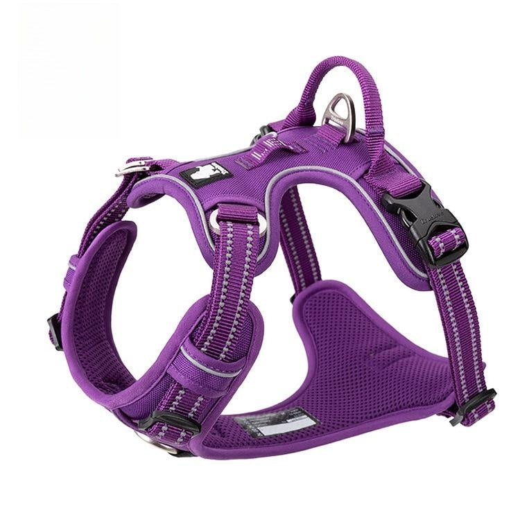 HKM-1561661 Durable Nylon Chest Strap with Traction Rope for Dogs in Multiple Colors