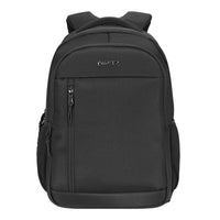 HKM-1561683 Waterproof Laptop Backpack with Customizable Compartments, Breathable Mesh Back and Luggage Pass-Through Sleeve, Black