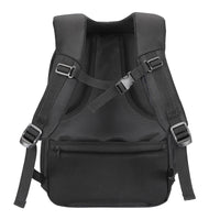 HKM-1561683 Waterproof Laptop Backpack with Customizable Compartments, Breathable Mesh Back and Luggage Pass-Through Sleeve, Black