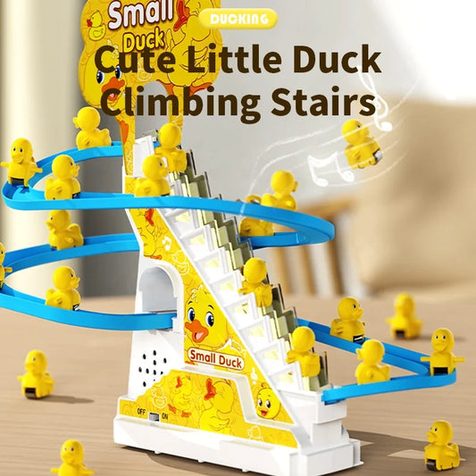 HKM-156179 Interactive Electric Duck Track with Lights and Music for Children - Sliding and Climbing Fun