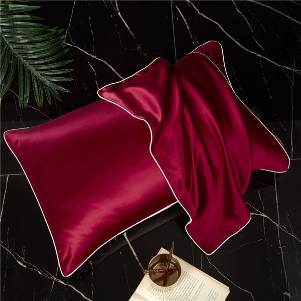 HKM-156179 Solid Color Silk Satin Pillowcase - Single-Sided, 48x74 cm, Soft and Durable