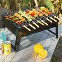 HKM-156243 Large Carbon Barbecue Grill for Outdoor Cooking, Camping, and Garden Parties - Foldable Design