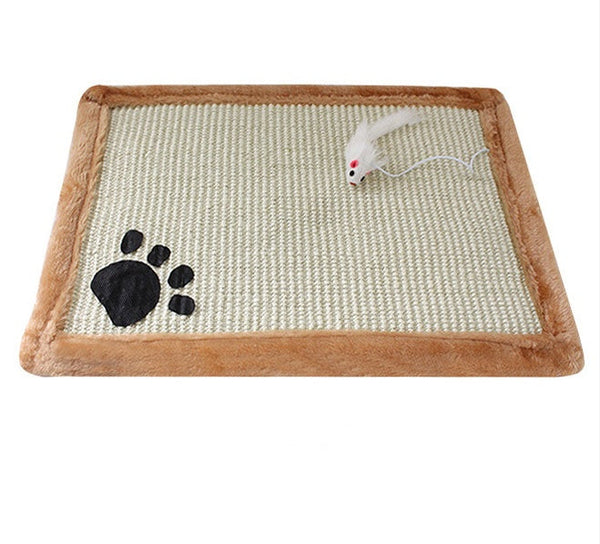 HKM-1562557 Cat Scratching Mat - Durable Cat Scratch Board in Multiple Colors (Khaki, Gray, Pink, Yellow Stripe, Black and White Stripe) - 45cm x 30cm