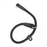 HKM-156435 Nylon Double-Ended Dog Collar - Black, Adjustable Sizes: S, M, L