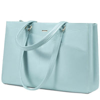 HKM-156435 Waterproof Leather Laptop Tote Bag for Women – 15.6 Inch Office Work Briefcase with Polyester Lining