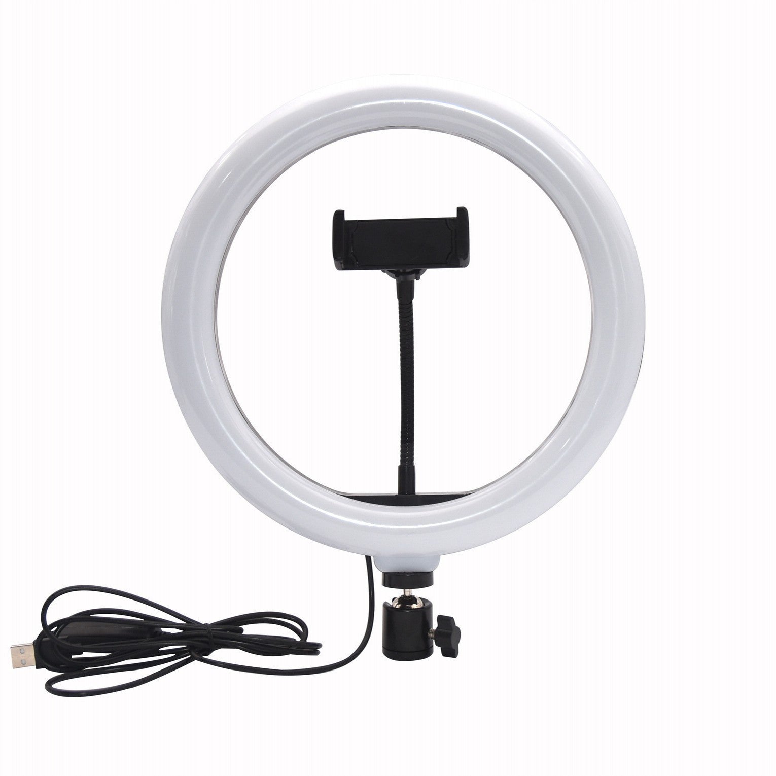 HKM-156563 10 Inch Desktop Selfie Ring Light with Adjustable Arm and Bluetooth Remote Control