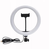 HKM-156563 10 Inch Desktop Selfie Ring Light with Adjustable Arm and Bluetooth Remote Control
