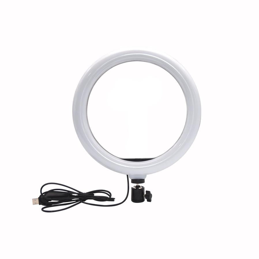 HKM-156563 10 Inch Desktop Selfie Ring Light with Adjustable Arm and Bluetooth Remote Control