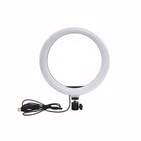 HKM-156563 10 Inch Desktop Selfie Ring Light with Adjustable Arm and Bluetooth Remote Control