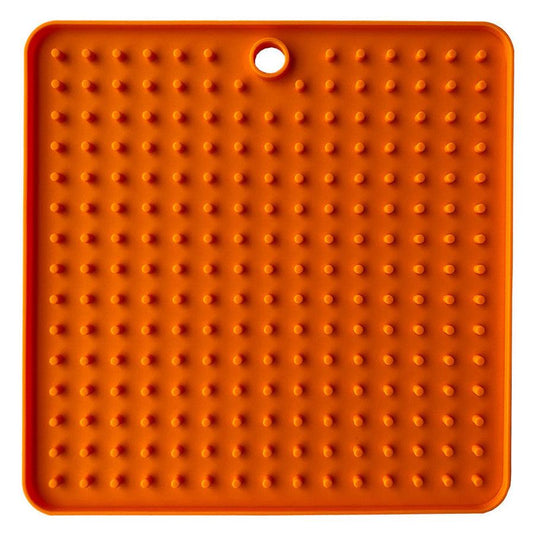 HKM-156563 Silicone Dog Licking Pad - Pet Slow Food Plate, 18.5 x 18.5 cm