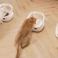 HKM-1566141 Smart Pet Feeder with Food Bowl, Ice Box, Collar and Charging Cable for Cats