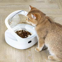 HKM-1566141 Smart Pet Feeder with Food Bowl, Ice Box, Collar and Charging Cable for Cats