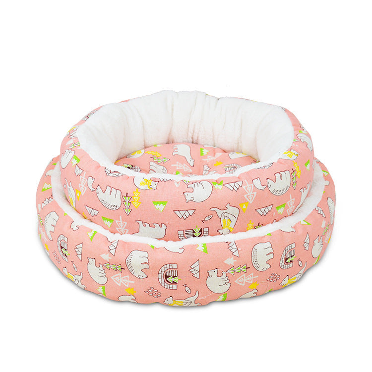 HKM-1566397 Universal Pet Bed Mat in Various Colors - Comfortable Cotton and Linen Fabric
