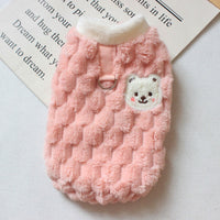 HKM-1566909 Thick Cotton-Padded Vest for Pets in Golden Turtle Velvet ¨C Available in Pink, Yellow, and Blue