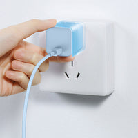 HKM-156755 Foldable Fast Charger for Mobile Phones, Type-C Input, Lithium Battery, Available in Purple, Pink, Far Peak Blue