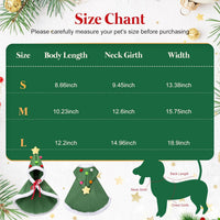 HKM-1567933 Cat Christmas Cape with Velvet Stars and Matching Hat for Pet Holiday Costume