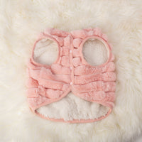 HKM-1568701 Rabbit Hair Dog Vest for Autumn & Winter in Orange, Pink, Green - Sizes S-XXL
