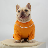 HKM-1568701 Rabbit Hair Dog Vest for Autumn & Winter in Orange, Pink, Green - Sizes S-XXL