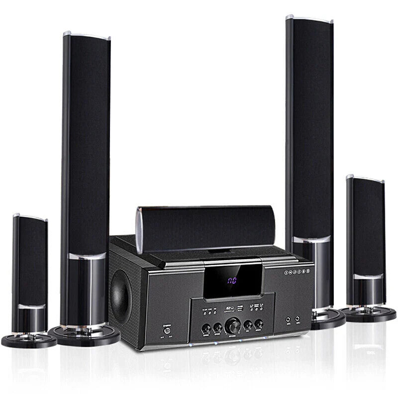 HKM-156883 5.1 Channel Home Theatre Speaker System with Powerful Subwoofer and Remote Control