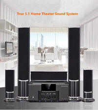 HKM-156883 5.1 Channel Home Theatre Speaker System with Powerful Subwoofer and Remote Control
