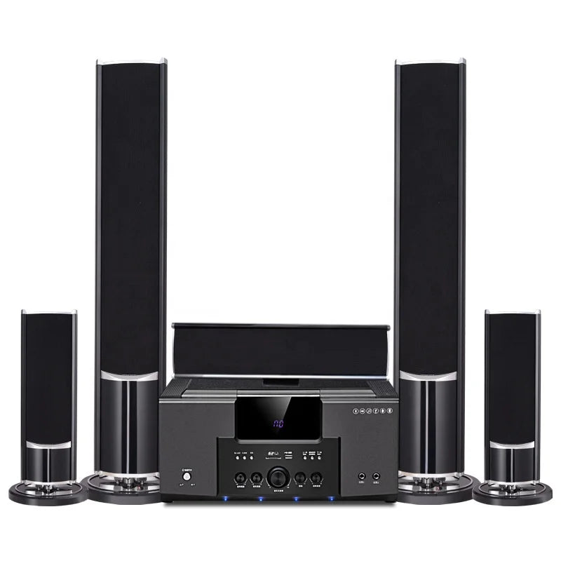 HKM-156883 5.1 Channel Home Theatre Speaker System with Powerful Subwoofer and Remote Control