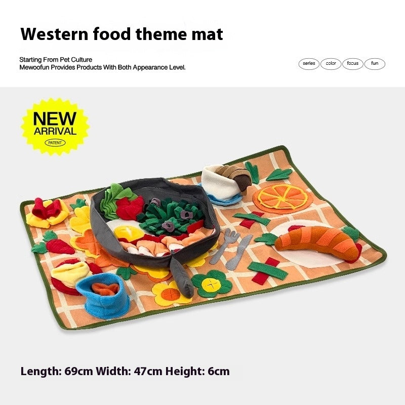 HKM-1568957 Dog Sniffing Mat - Interactive Food Hiding Blanket for Enrichment and Relaxation