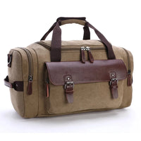 HKM-156947 Versatile Canvas Travel Hand Bag - High Capacity Waterproof Crossbody Duffel Bag