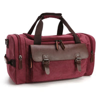 HKM-156947 Versatile Canvas Travel Hand Bag - High Capacity Waterproof Crossbody Duffel Bag