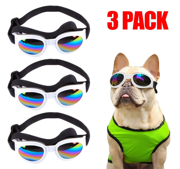 HKM-1569725 Windproof UV Protection Sunglasses for Small and Medium Pets - Adjustable Goggles for Dogs and Cats