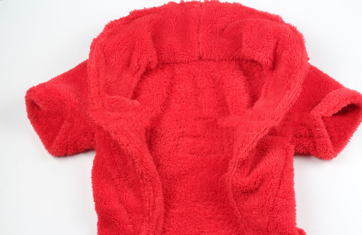 HKM-1570493 Personalized Pet Bathrobe Cloak in Red, Purple, Orange, Navy Blue - Casual Cloth Wear for Dogs