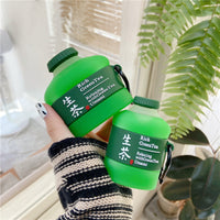 HKM-157075 Creative Silicone Tea Drink Earphone Case for AirPods and Bluetooth Headsets