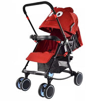 HKM-157075 Luxury 3-in-1 Compact Baby Stroller Lightweight Travel Pram for Infants 0-3 Years