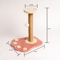 HKM-1571389 Vertical Cat Scratching Post with Claw Grinder - Durable Wood & Linen Climbing Frame, Indoor Use