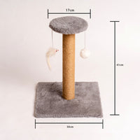 HKM-1571389 Vertical Cat Scratching Post with Claw Grinder - Durable Wood & Linen Climbing Frame, Indoor Use
