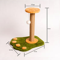 HKM-1571389 Vertical Cat Scratching Post with Claw Grinder - Durable Wood & Linen Climbing Frame, Indoor Use