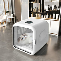 HKM-157139 Automatic Pet Hair Drying Box for Cats and Small Dogs – Portable Grooming Device with Battery Power