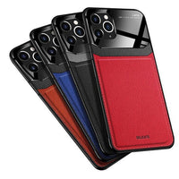 HKM-157139 Sleek Glass Skin Back Cover for Ultimate Protection - PC and Leather Blend