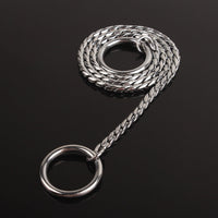 HKM-1571901 Silver Metal Dog Collar - Durable and Stylish Design for Your Pet