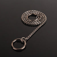 HKM-1571901 Silver Metal Dog Collar - Durable and Stylish Design for Your Pet